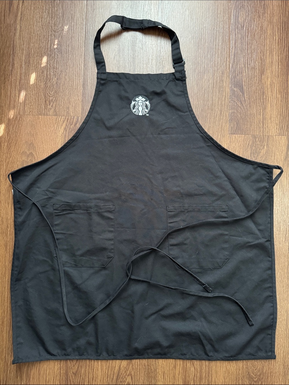 Starbucks Black Apron with White Siren Logo
